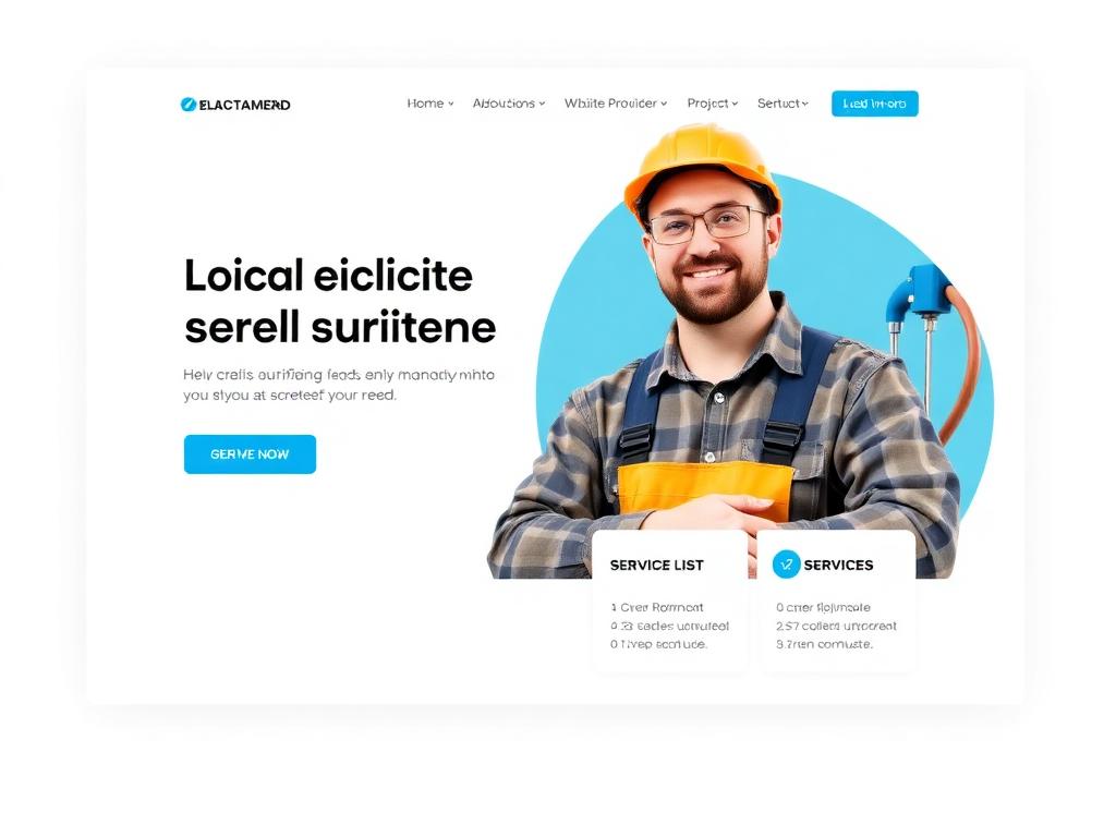Conceito de site para prestador de serviços locais